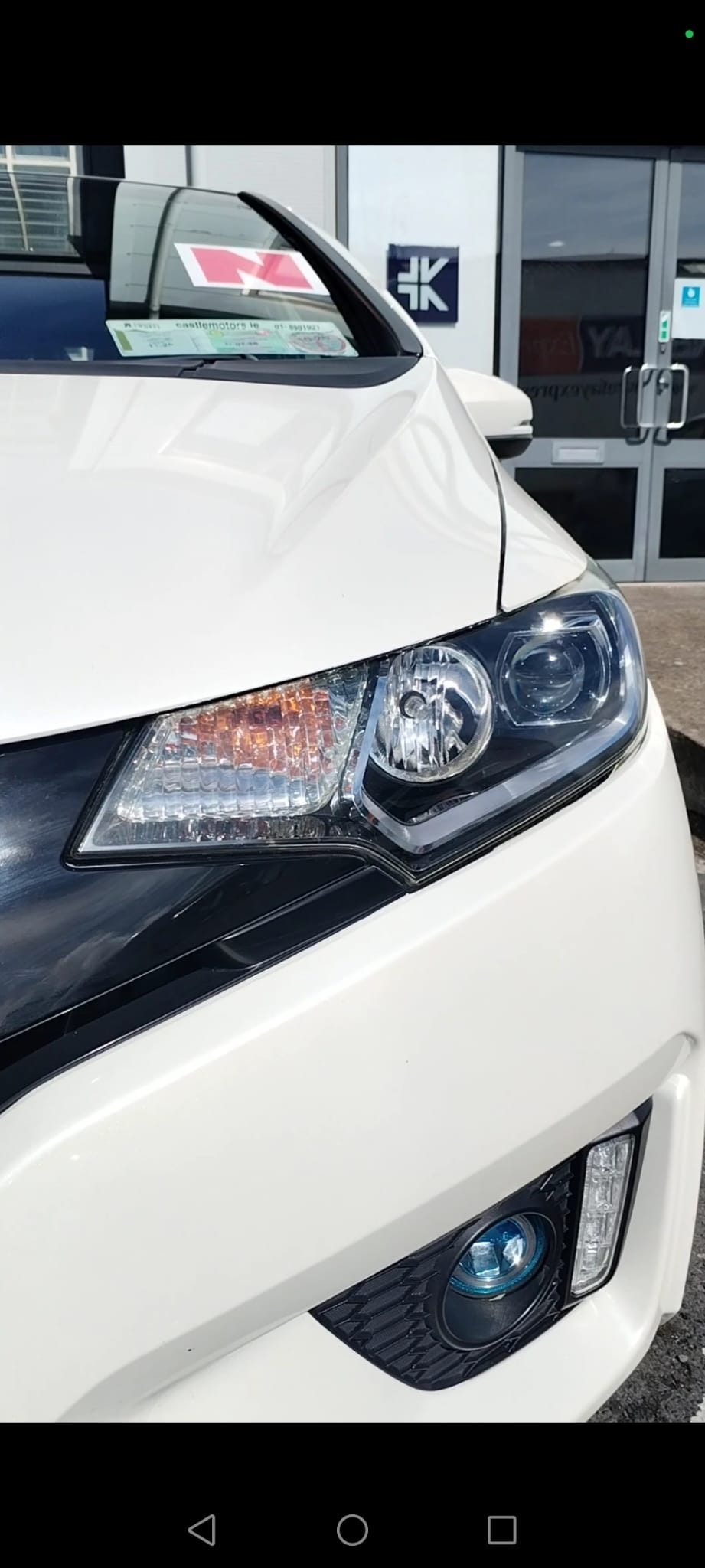 Headlight after restoration
